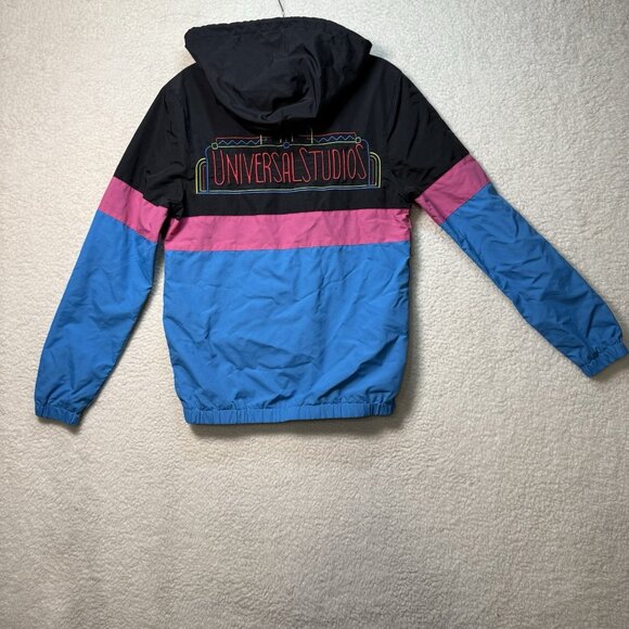 Universal Studios Windbreaker Jacket Adult XS Retro Colorblock Lightweight - Picture 6 of 8
